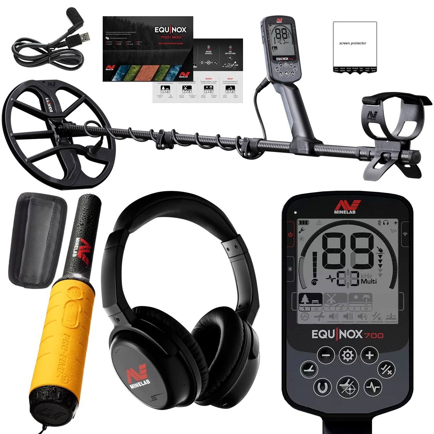 Minelab EQUINOX 700 Multi-IQ Metal Detector, Headphones, Pro-Find 35