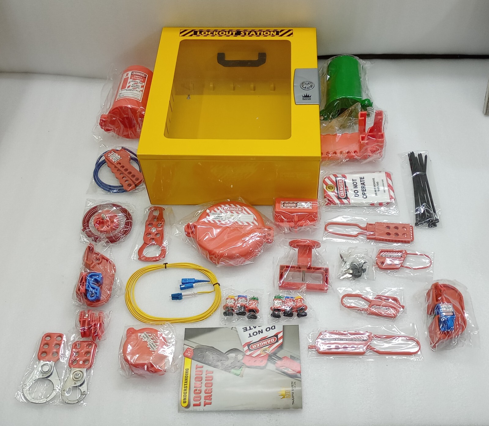 TAJLOTO SAFETY LOCKOUT / TAGOUT STATION (ACCESSORIES AS SHOWN IN PICS)