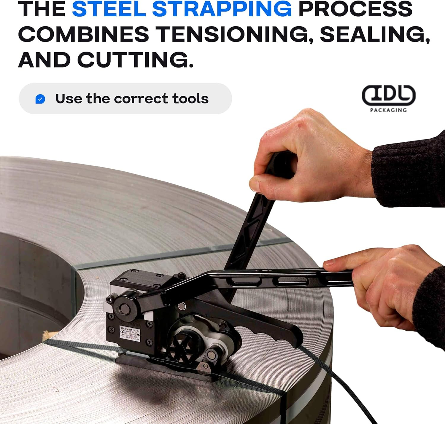 IDL Packaging 1/2″ X .020″ X 200′ Steel Strapping Coil (1100 Lbs Break Strength)
