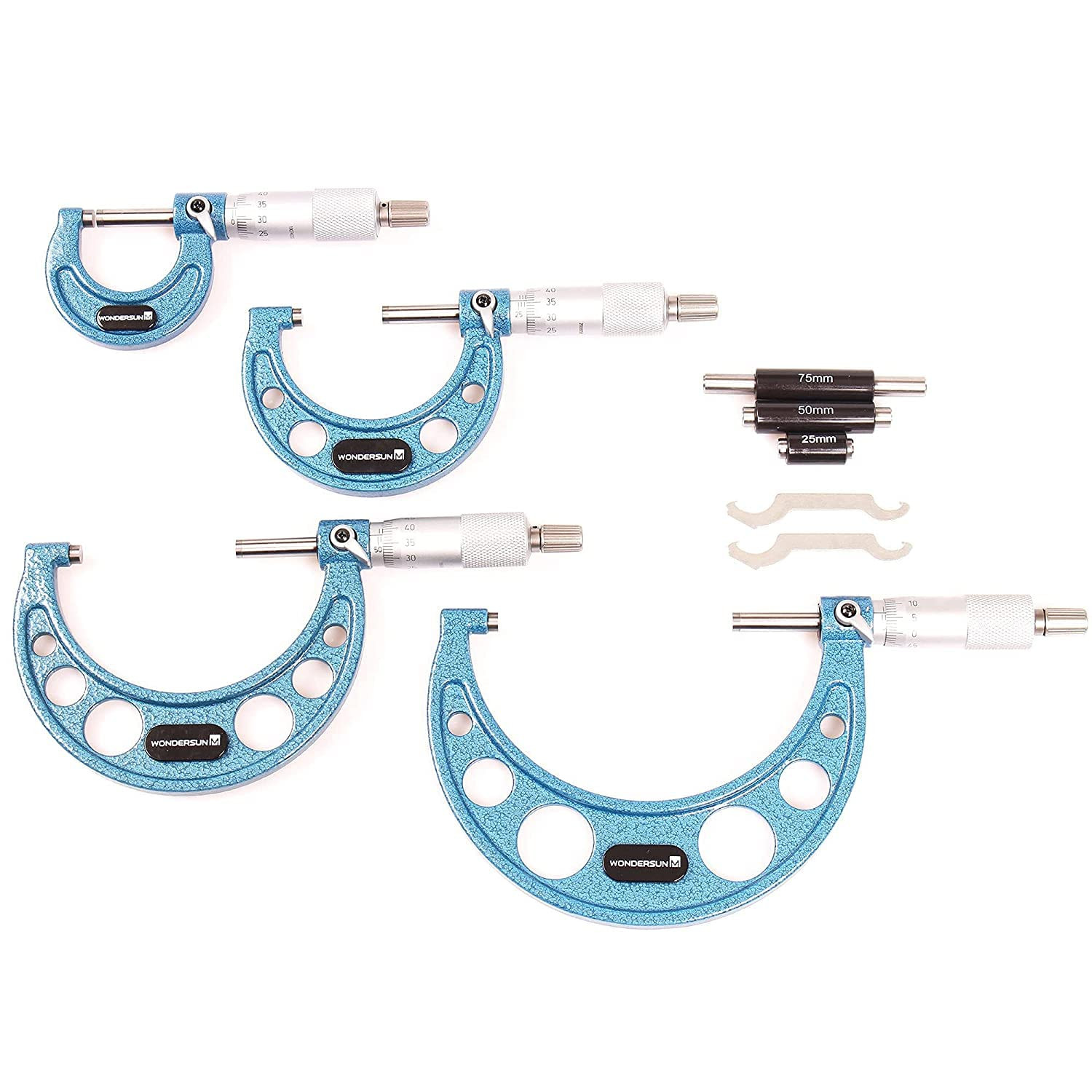 4 Pcs outside Micrometer Set, Professional Precision Machinist Tool Kit, 0-1″/1-