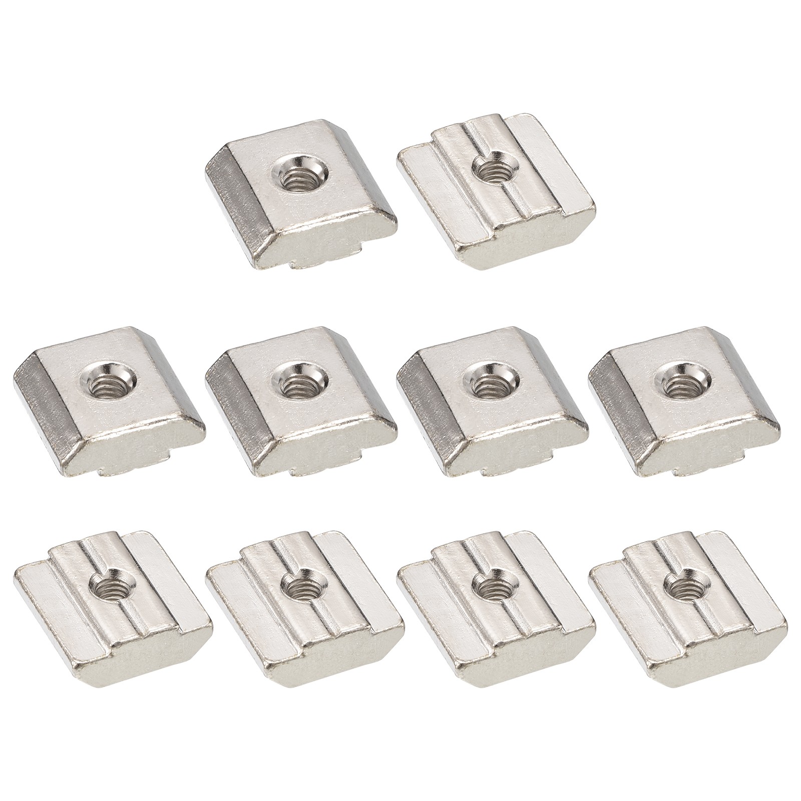 30pcs T Nuts – Nickel Plated Carbon Steel T Slot Bolts 3030 Series M4(Silver)]