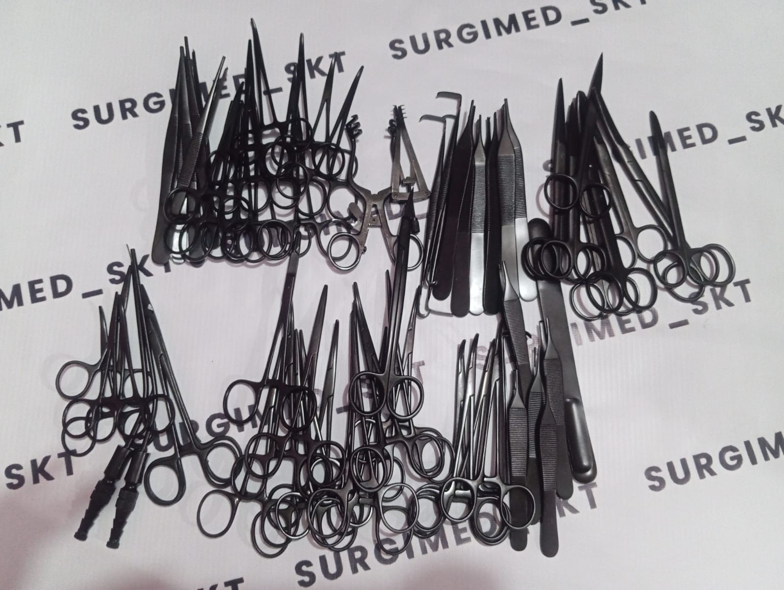 52 Pcs Plastic Surgery Surgical instruments Kit BLACK COATED