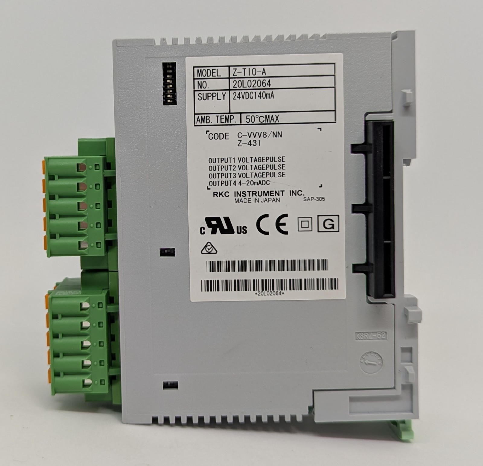 RKC Z-TIO-A SRZ 4 Channel Temperature Controller Module (GENUINE FRESH PULL)