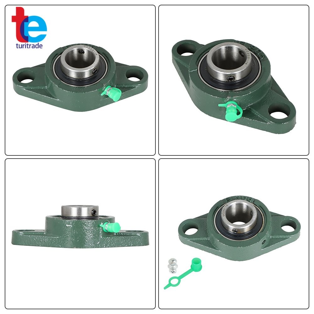 10PCS UCFL205-16 Pillow Block Flange Bearing 1″ Bore 2 Bolt Solid Base New
