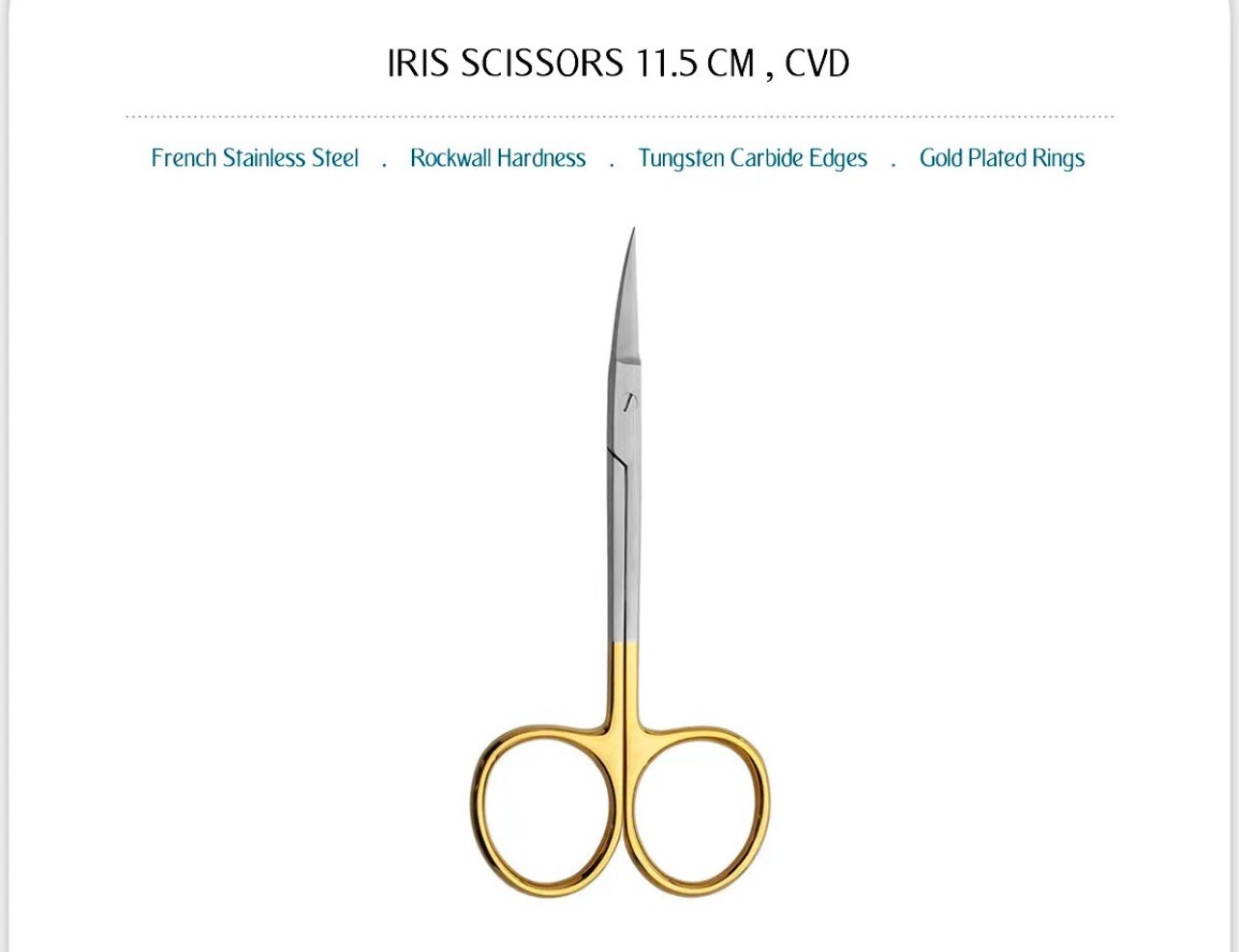 TC Iris Scissors 4.5″ Curved and Straight German Dental Surgical Instruments