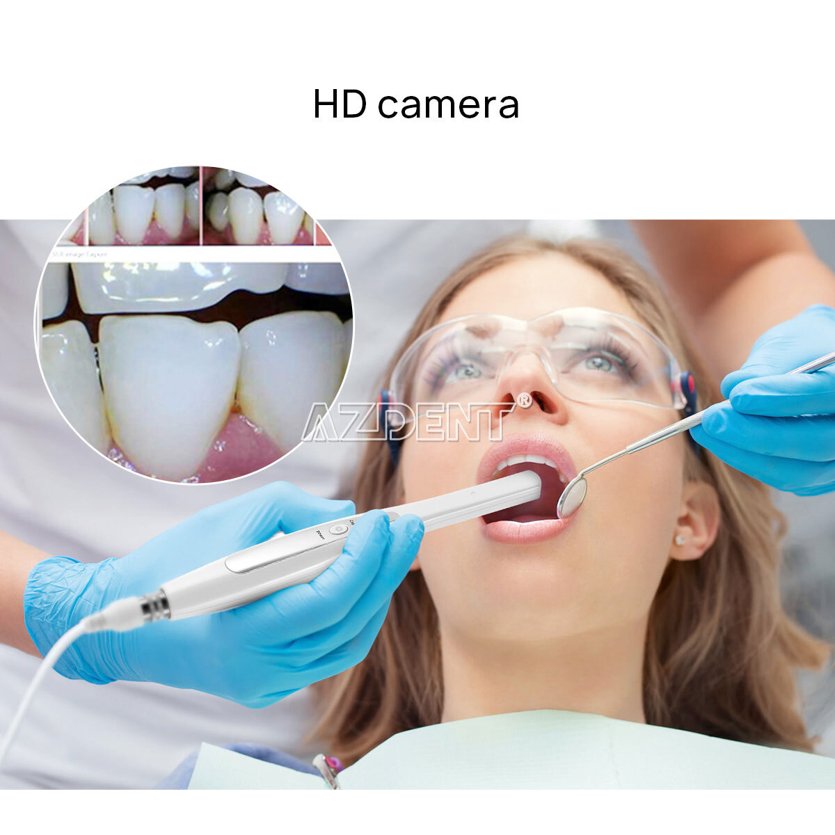 AZDENT Dental Intraoral Camera USB Digital Imaging HD Camera 6 LED Light