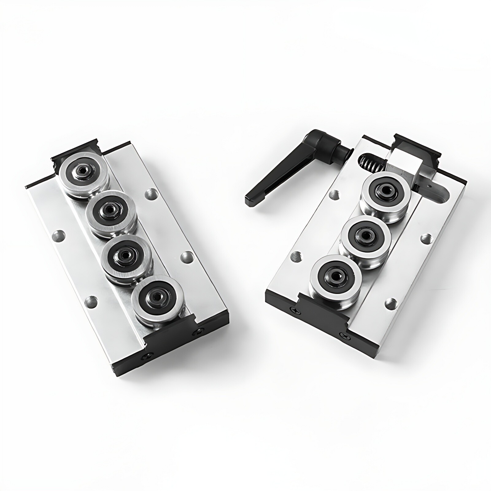 Built-In Dual-Axis Linear Rail Guide and Lock Sliders SGB10-SGB35 3/4/5 Wheel