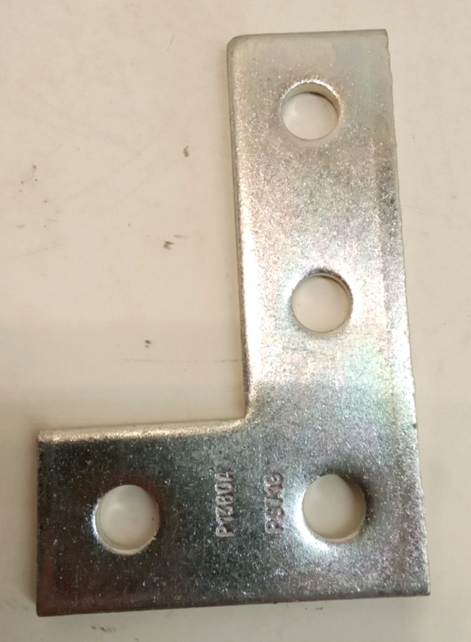 Atkore P1380A EG Unistrut 4 Hole Flat Plate L Channel/Strut Fitting Steel 20pk