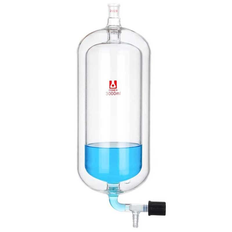 Distillation Receiving Bottle 100ml-500ml Glass with Vacuum Piston Lab Use