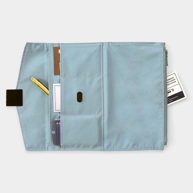 Traveler’s Company TO&FRO Zipper Case Blue Gray KITE Polyester Japan
