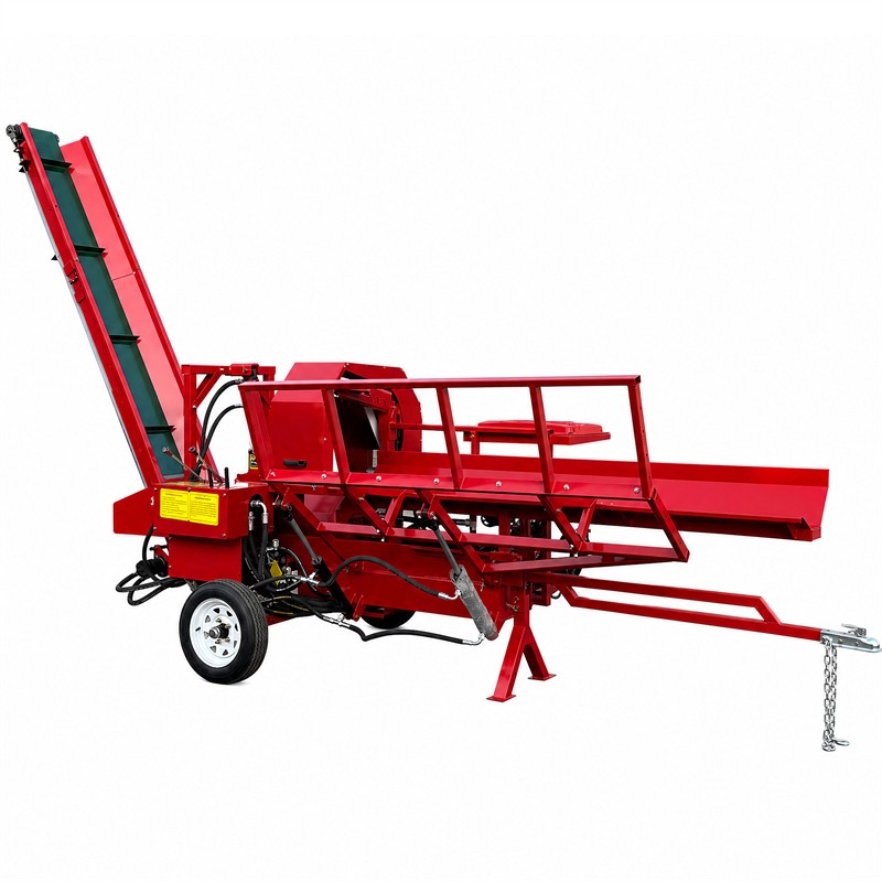 27T Hydraulic Firewood Processor w/ 739cc RATO Engine Log Lifter & 118″ Conveyor
