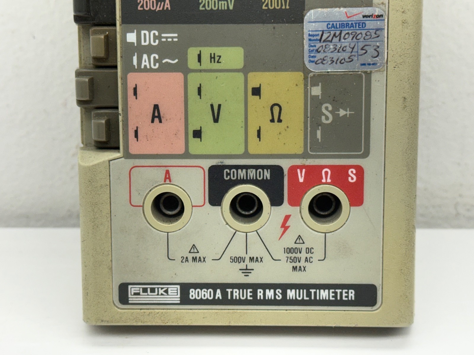 Vintage Fluke 8060A True RMS Digital Multimeter + Leads & Bag UNTESTED