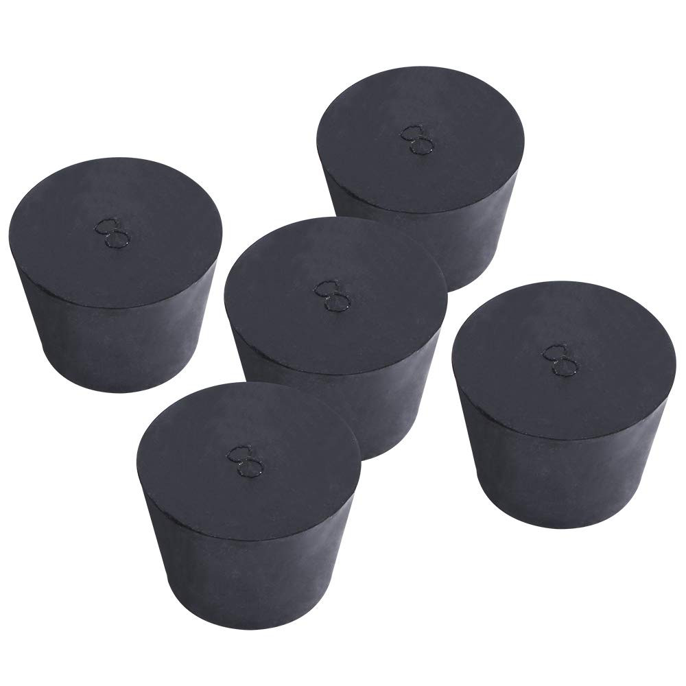 5-Pack (Same Size) Solid Rubber Stoppers – Size #8-42Mm (1.65In) X 32Mm (1.25In)