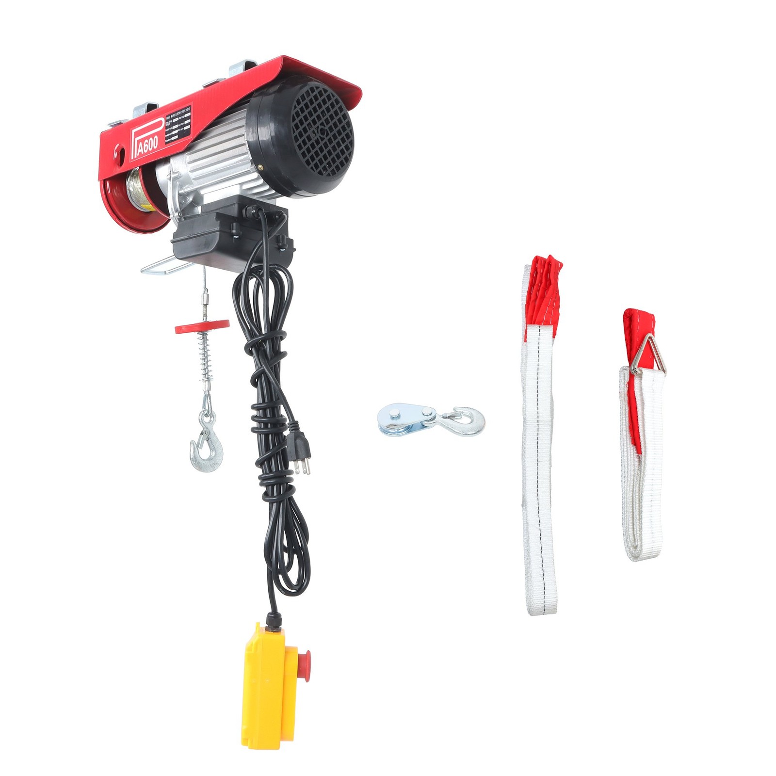 1320LBS Electric Winch 110V 1200W Mini Electric Hoist 14 FT Wired Remote Control