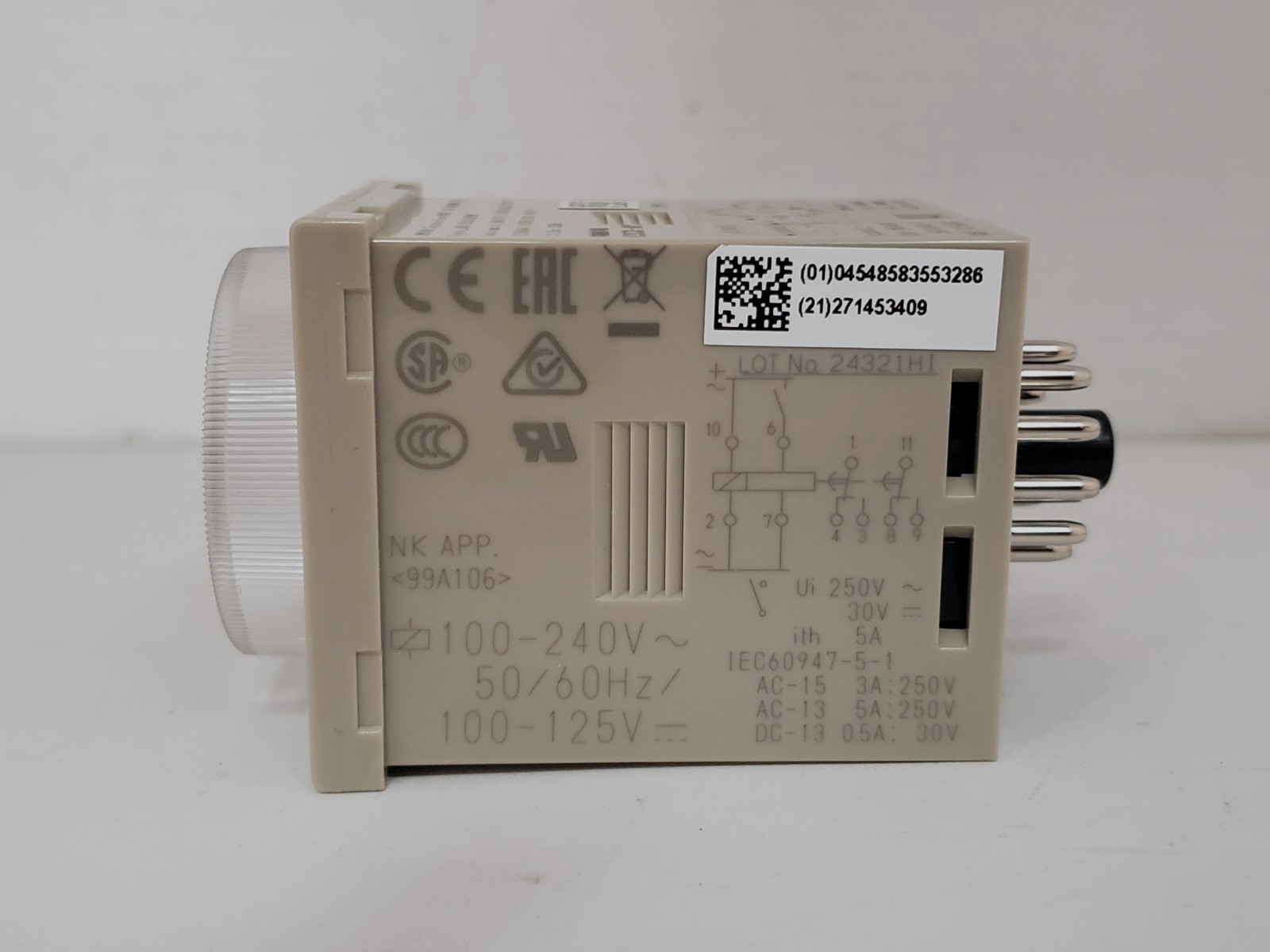 OMRON H3CR-AP SOLID STATE TIMER 11 PIN 100-240V AC 100-125V DC NIB