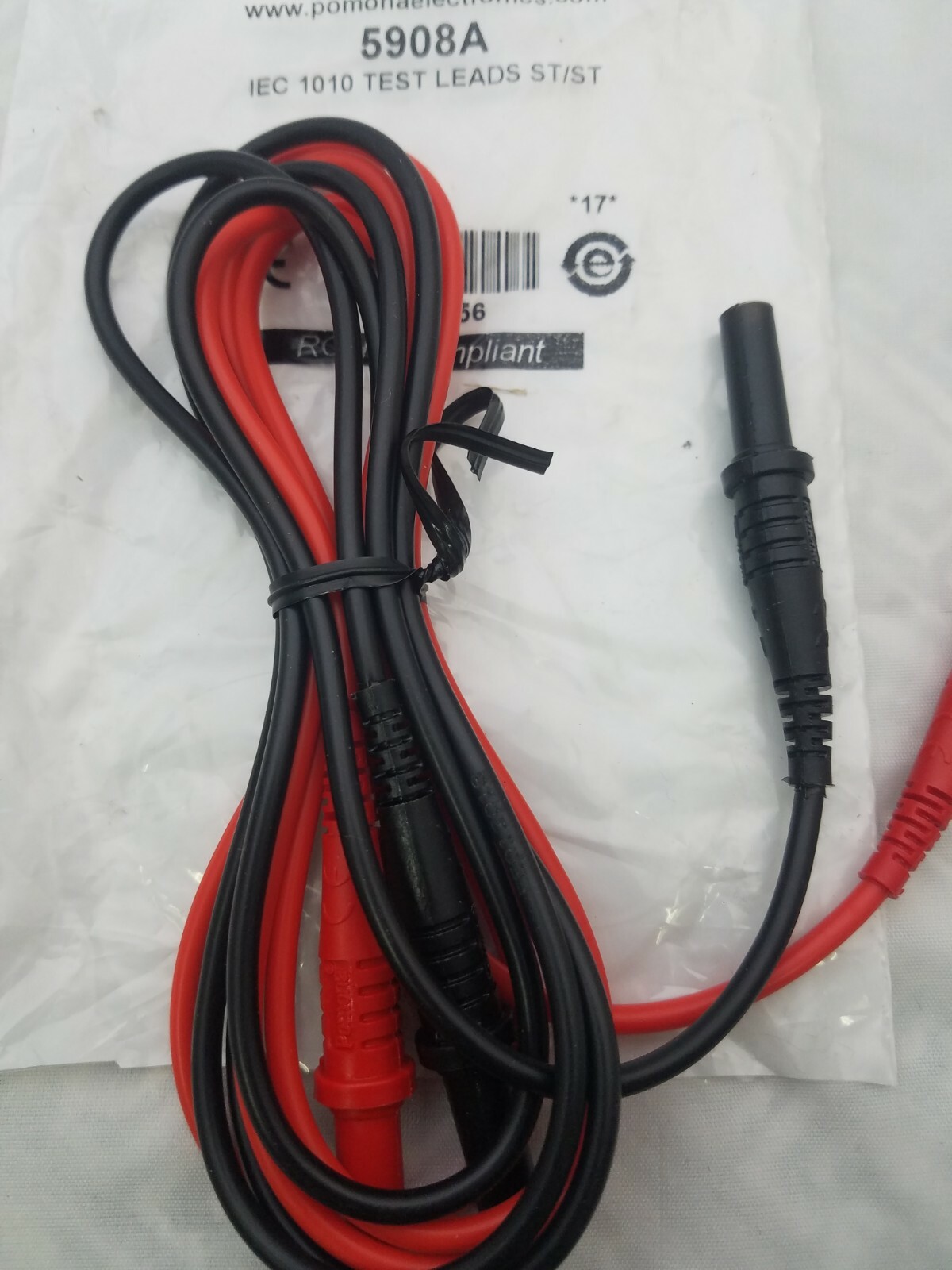 5908A Dmm Test Lead Set 48 » With Straight Plugs For Bench Meters 10Amp.
