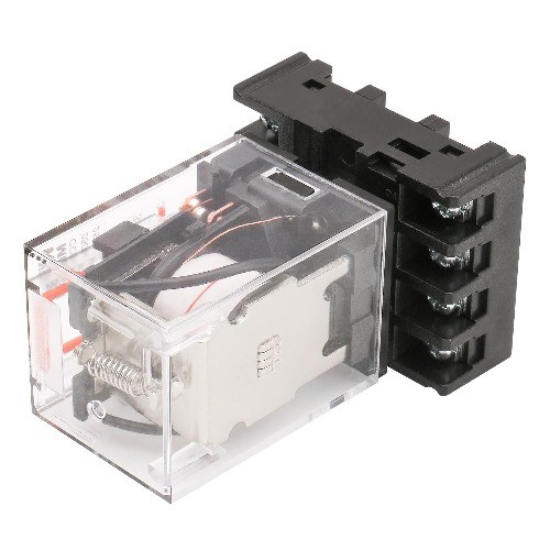 MK2P I General Purpose Electromagnetic Power Relay DC 12V Coil 8 Pin DPDT Base