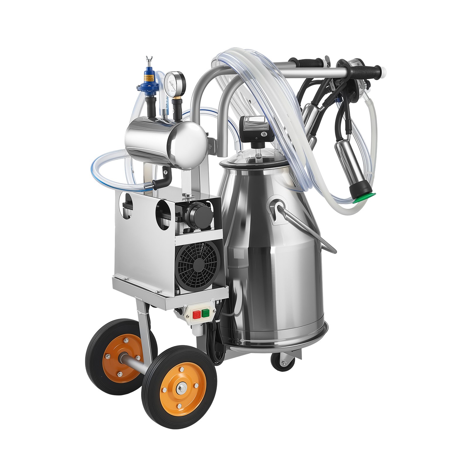 Uimoso Electric Milking Machine with 6.6 Gal / 25 L Bucket for Cows