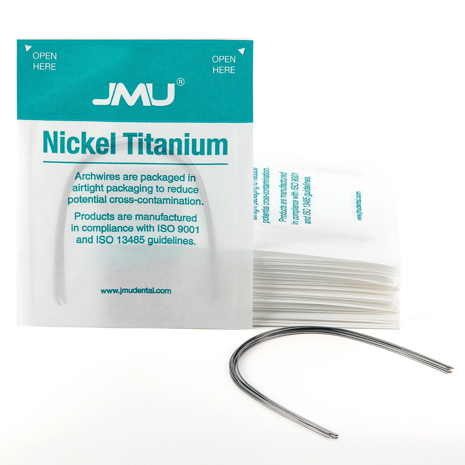 100PCS JMU Orthodontic Nickel Titanium Arch Wire Natural Rectangular Full Sizes