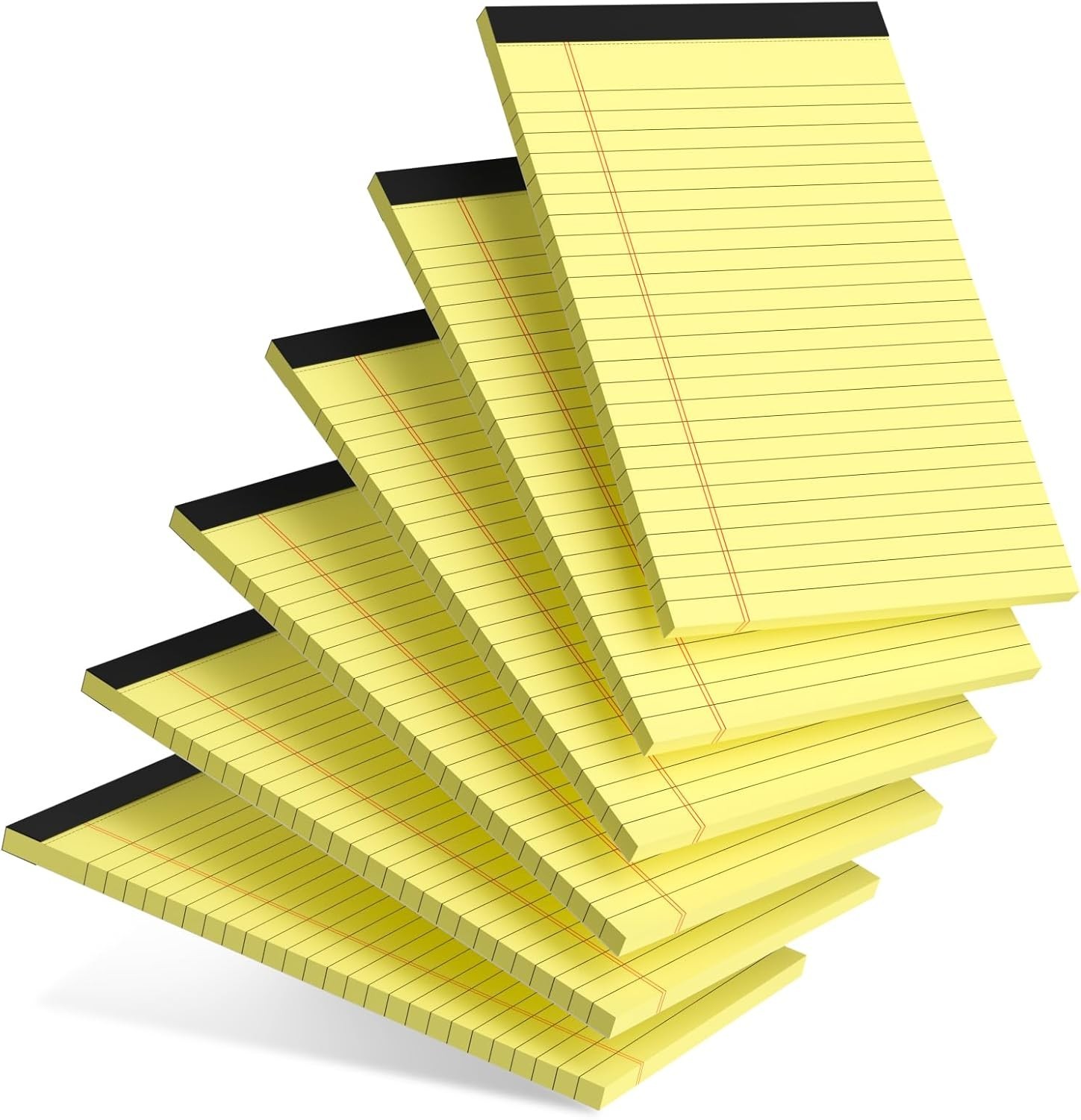 Versatile Yellow 5×8 Notepads – 6 College Ruled Pads for Everyday Use