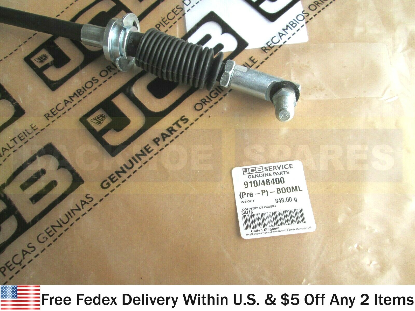 JCB PARTS – GENUINE JCB CABLE LOCK ASSEMBLY BOOM (PART NO. 910/48400)