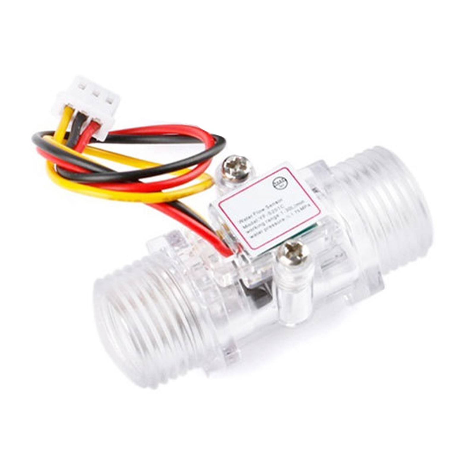 1-30L/min G1/2″ Water Flow Hall Sensor Switch Flow Meter Flowmeter Counter Clear