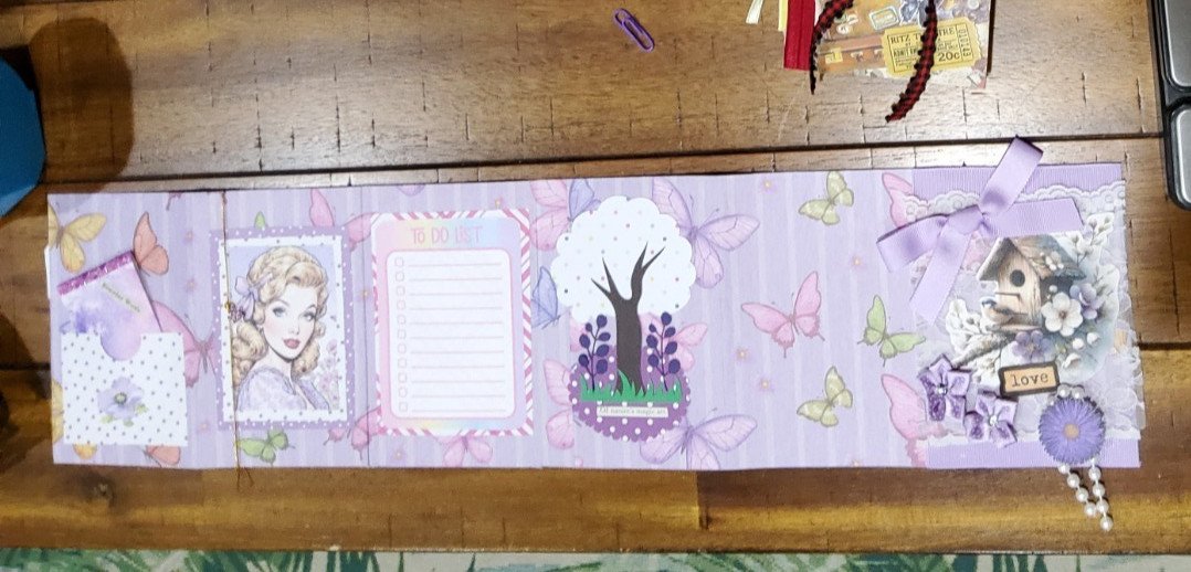 2 Junk Journals Handmade Booklet Folio PINK ROSES & LOVE w/ Pockets & Ephemera