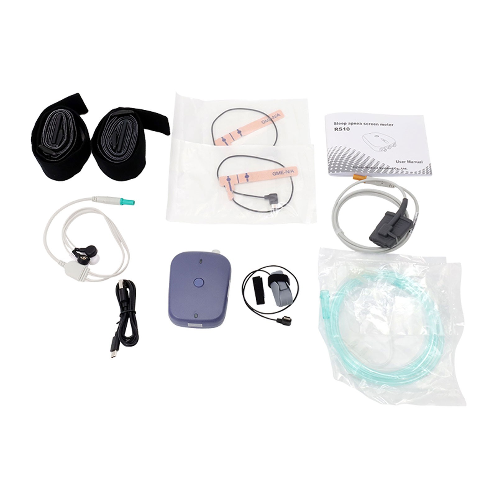 Sleep Apnea Screen Meter RS10 Spo2 PR Nose Air Flow Free PC Analysis Software