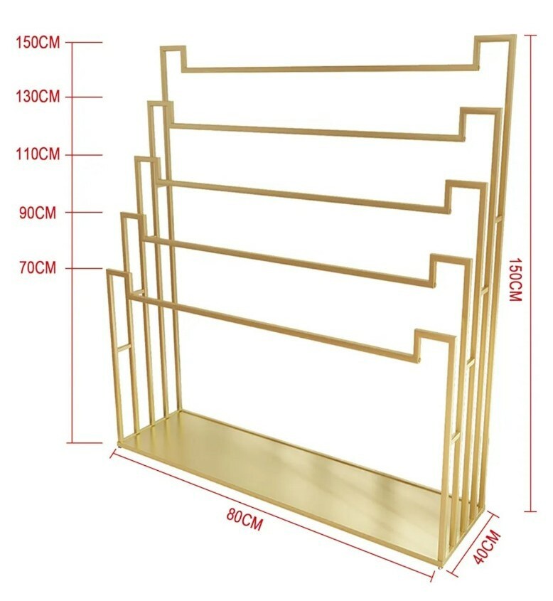 Floor Standing Scarf Display Stand, Metal Freestanding Rack Towels Sheets, Pants