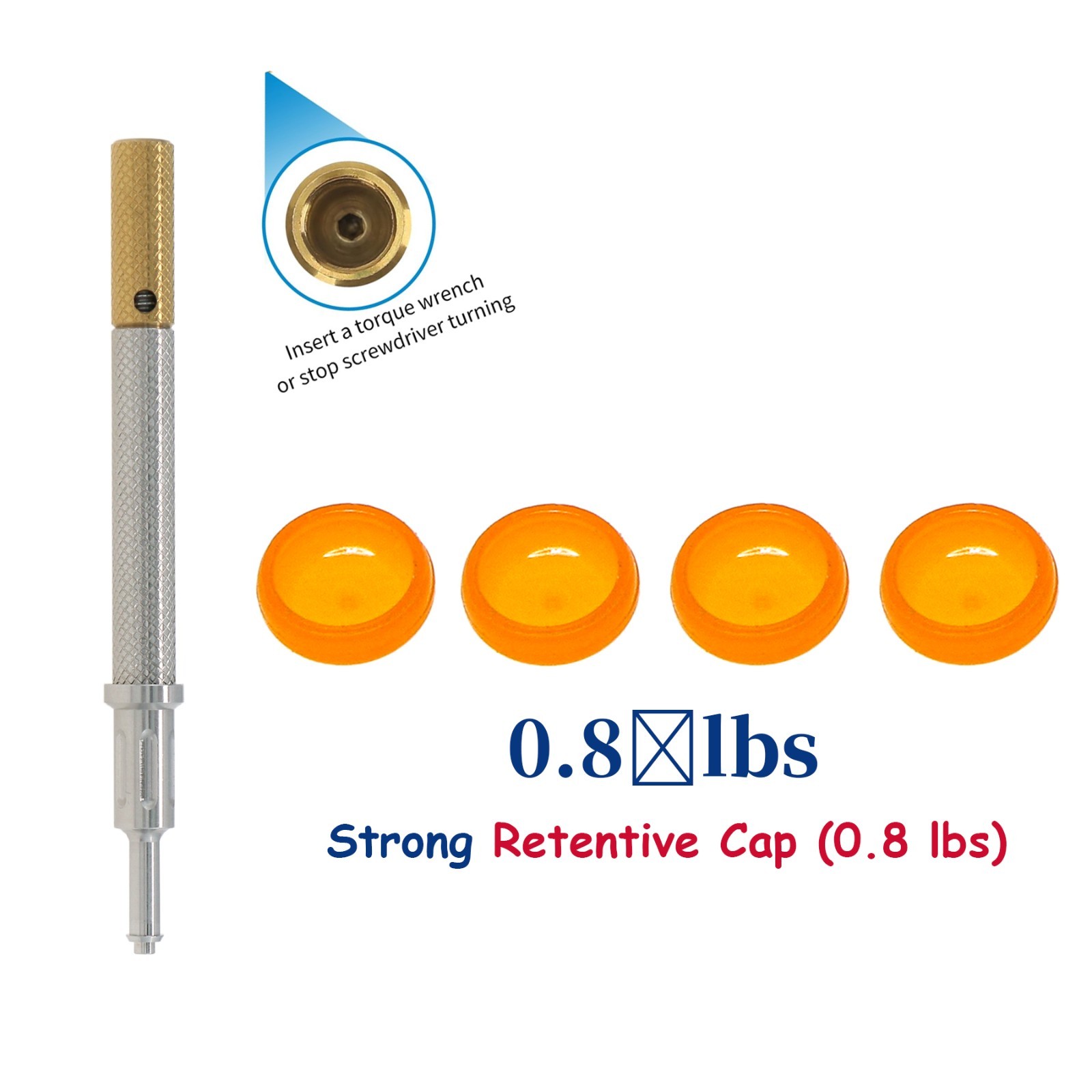 US Overdenture Retention Male Processing Cap For Locator Abutment System Inserts