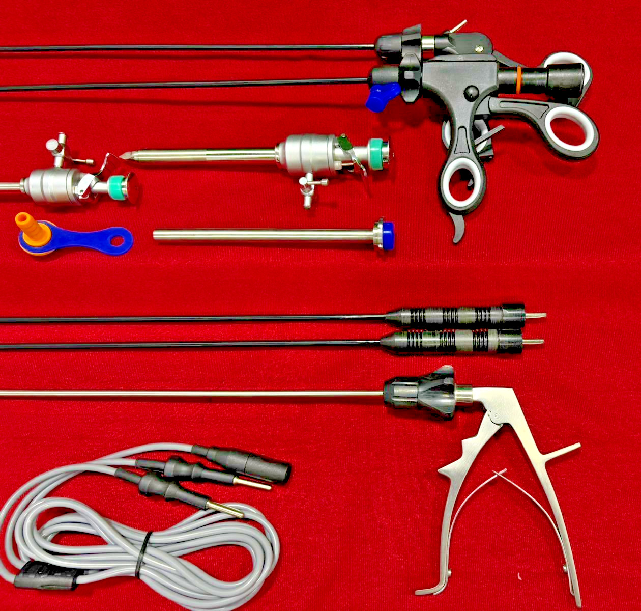 10pc-Laparoscopic Surgery Full Set With Clip Applicator 5mmx330mm SS Reusable