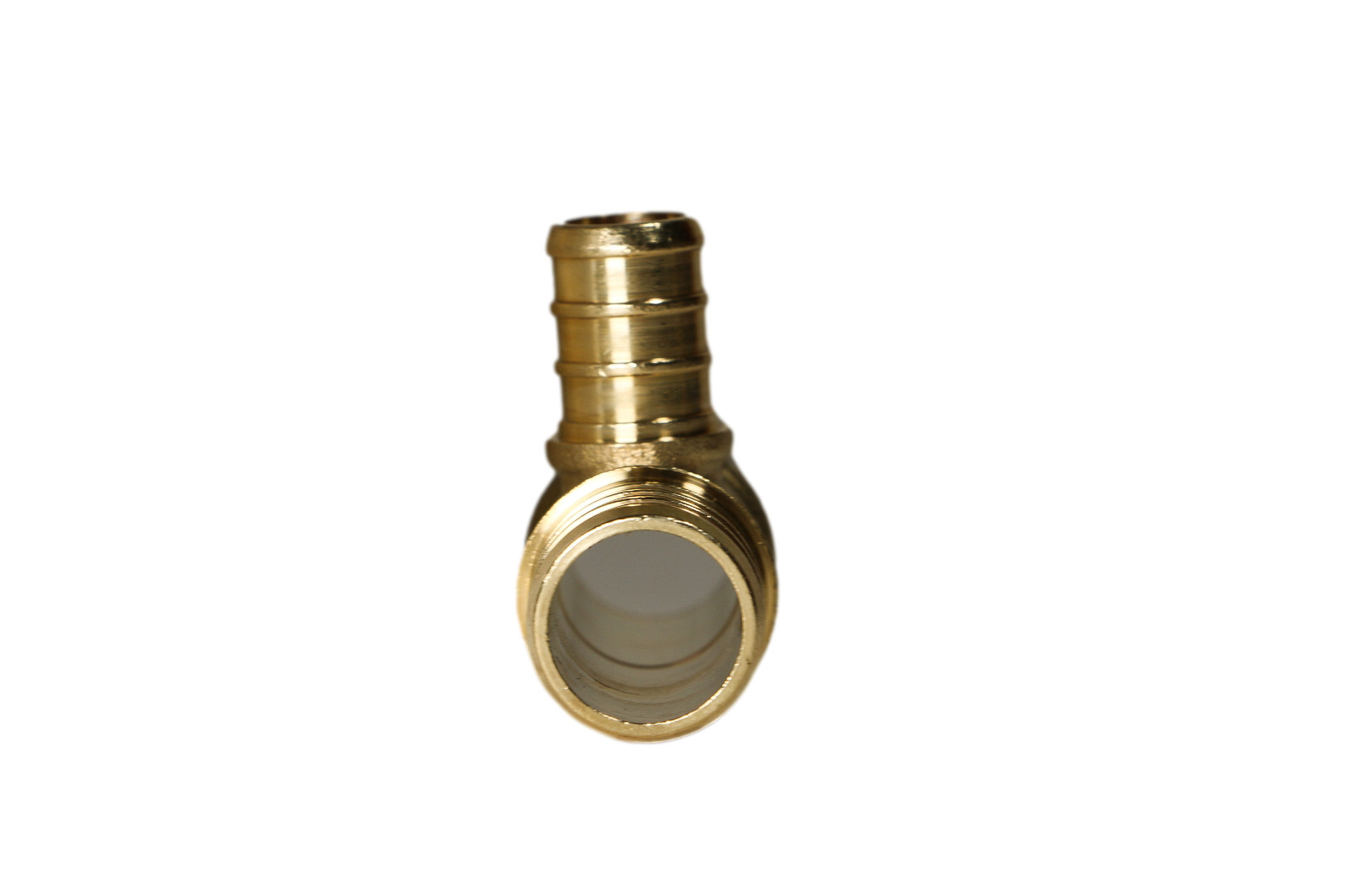 25 PIECES 3/4″ X 3/4″ X 1/2″ PEX TEE BRASS CRIMP FITTINGS ( LEAD FREE )