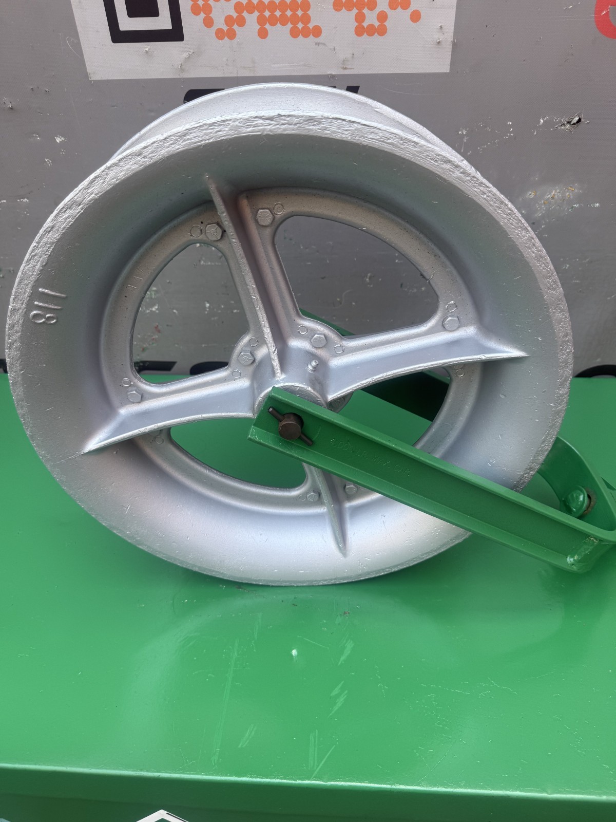 Greenlee 18 inch 4000lbs Sheave Cable Puller Tugger. Works Fine. 6/12 #5