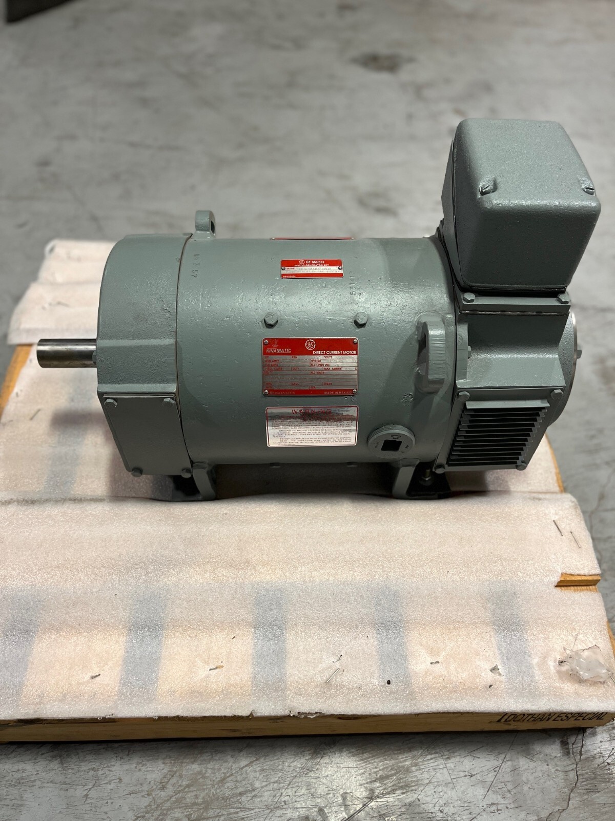 GE KINAMATIC DC 20HP LOW VOLTAGE ELECTRIC MOTOR
