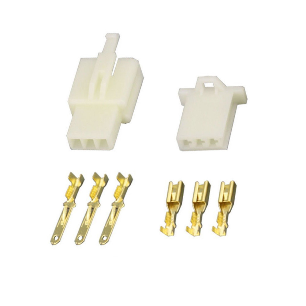 2.8MM 3 PIN WAY AUTOMOTIVE ELECTRICAL WIRE CONNECTOR MALE AND FEMALE CABLE