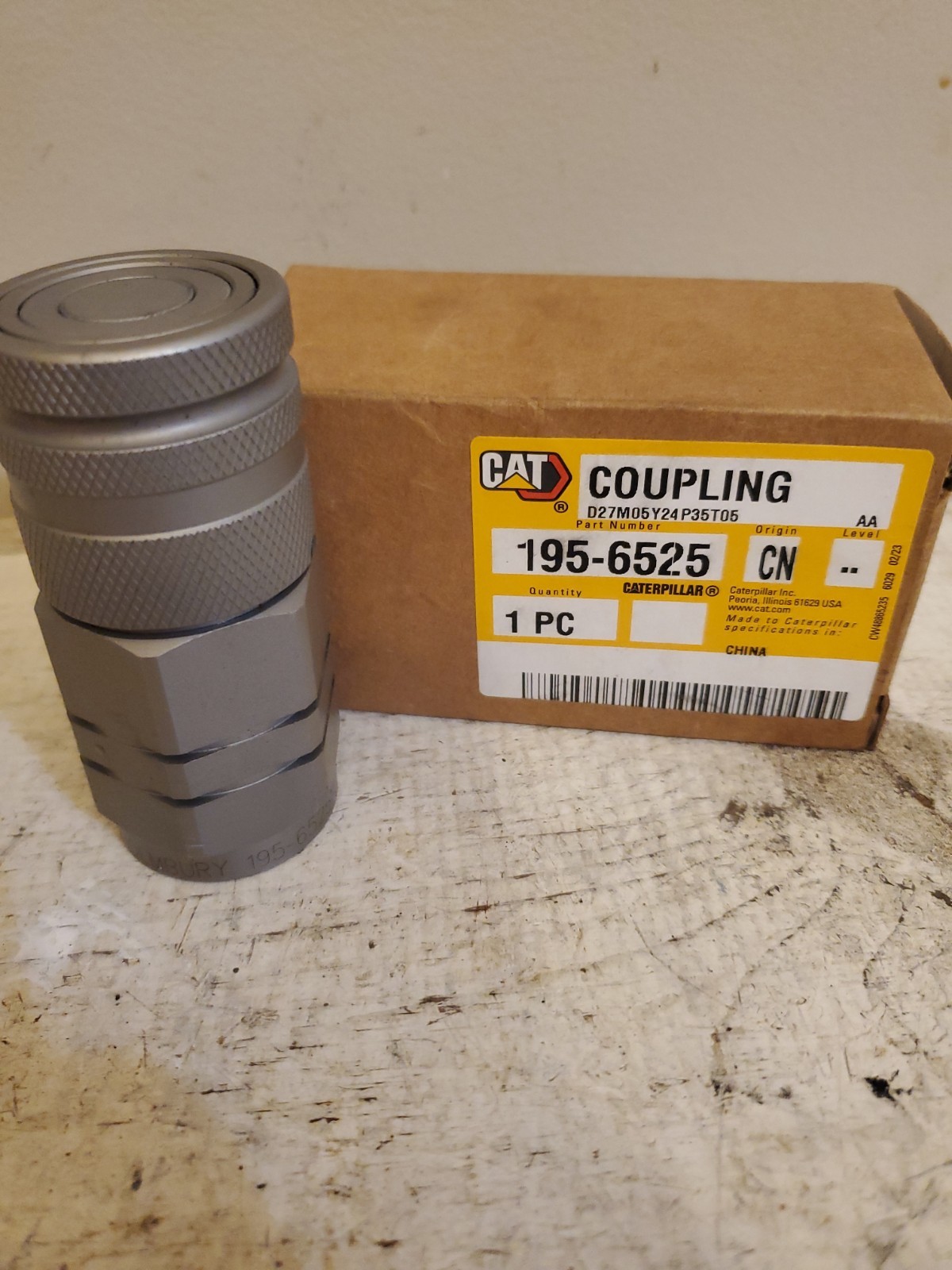 CAT 195-6525 Replacement Female Hydraulic Flat Face Quick Coupler