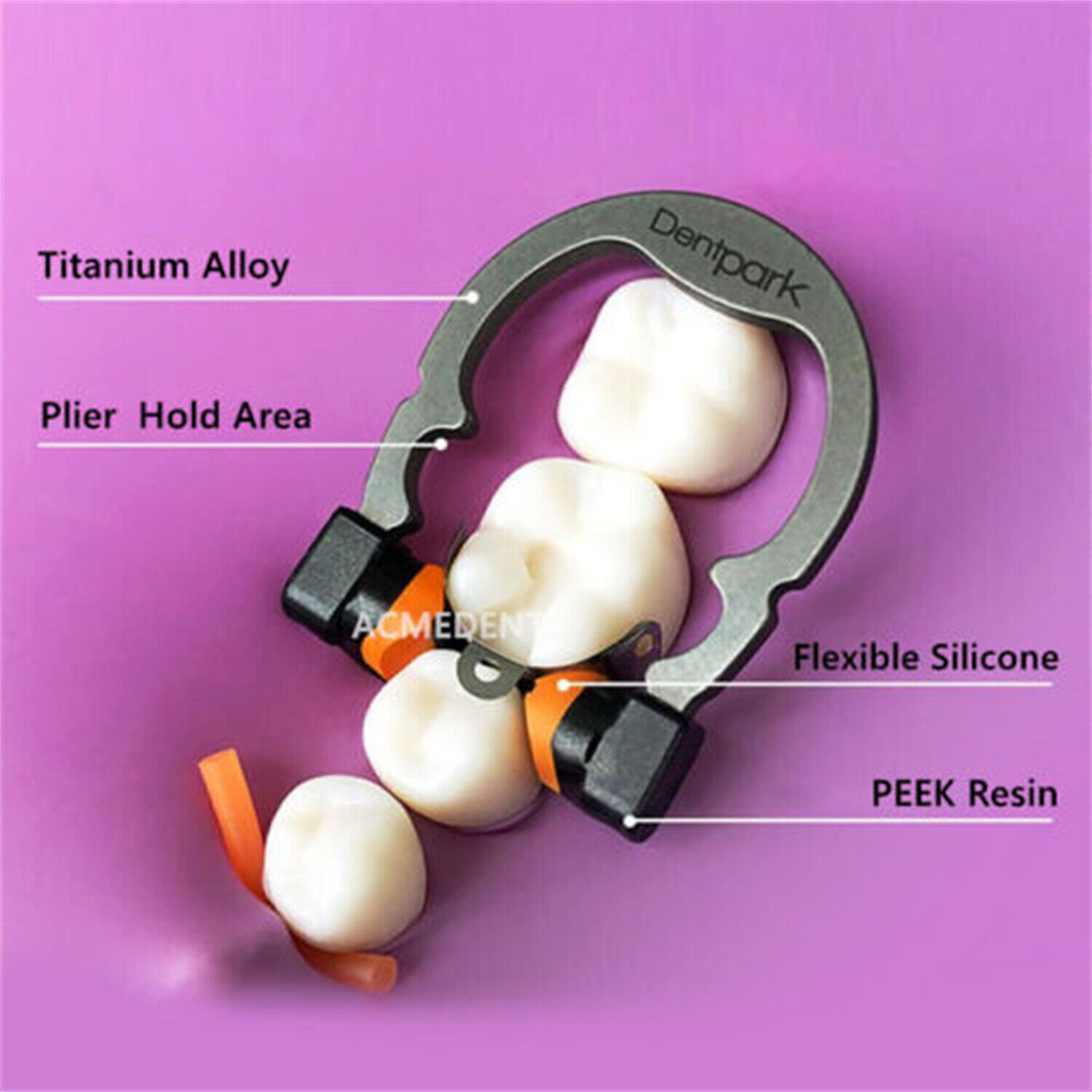 Dental Matrix Sectional Contoured Matrices Nickel Titanium R5 Clamping Ring