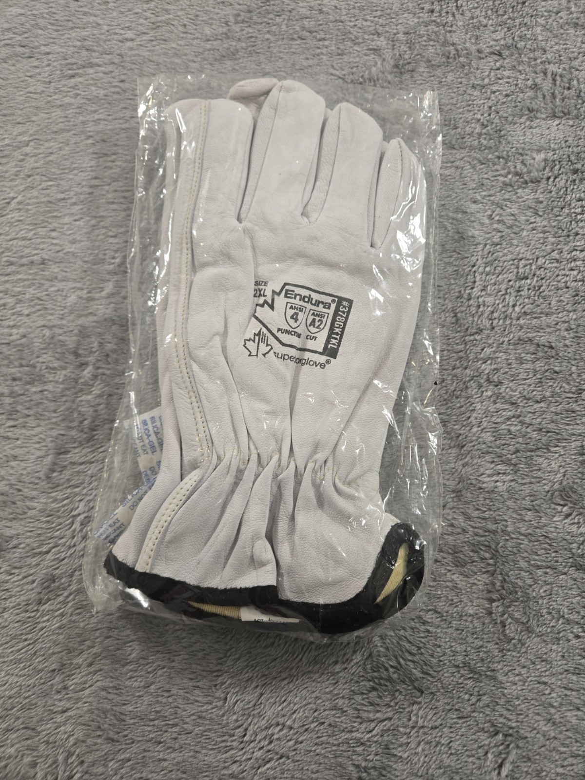 Superior Glove Endura 378GKTKL-2XL Leather Driver Glove Goatskin 4Puncture A2Cut