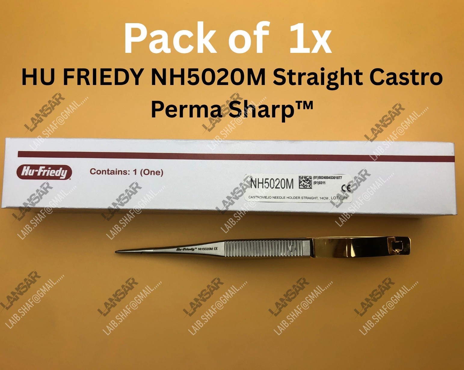 HU FRIEDY NH5020M Straight Castro Perma Sharp™ Needle Holder 14 cm (5.5″)