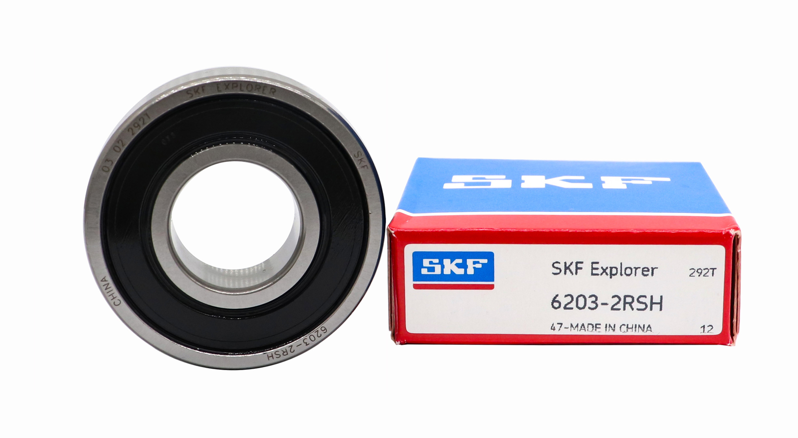 (2 PACK) SKF 6203-2RSH 17X40X12MM Double Rubber Seal Ball Bearings