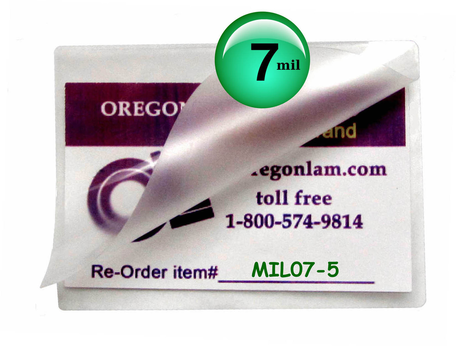 500/pack Military Cards size 7 Mil Hot Laminating Pouches 2-5/8 x 3-7/8 Clear