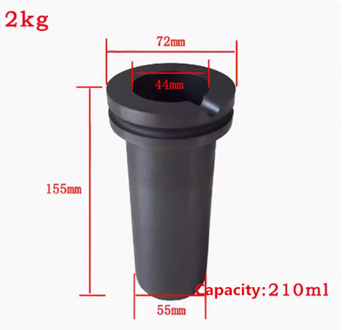0.5/2/5KG Graphite Crucible Gold Metal Smelting Jewelry Tool for Melting Furnace