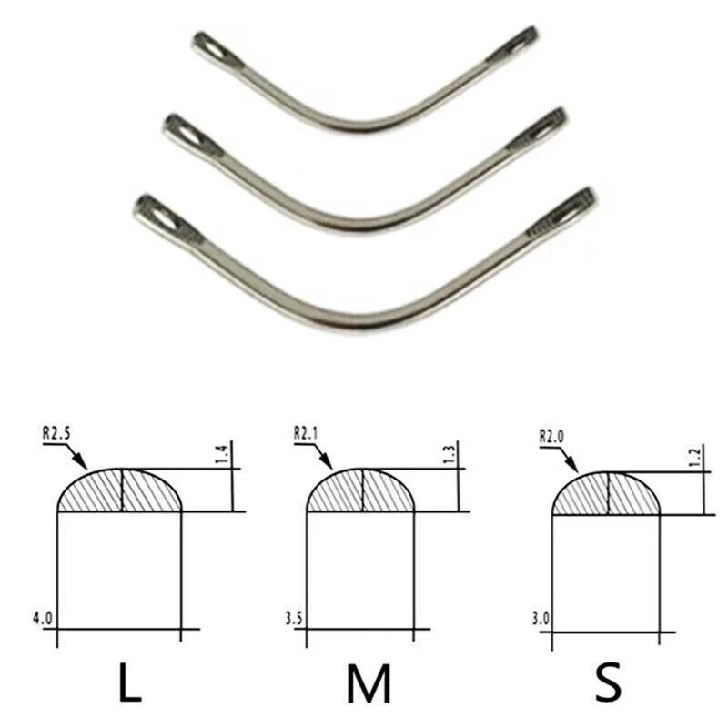 20Pcs/Bag Dental Stainless Steel Removable Palatal/Lingual Bar Positive Retation