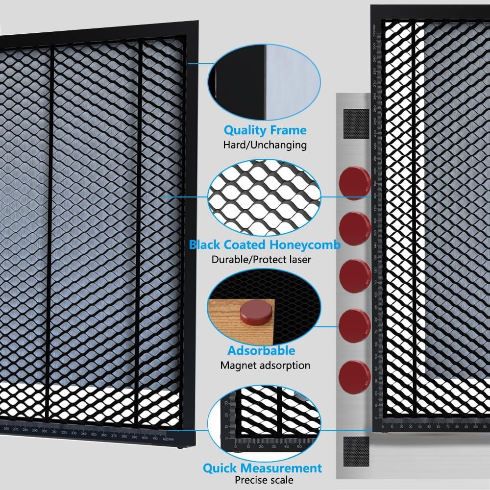 Honeycomb Laser Bed for Falcon A1 Engraver – 18.1×13.6 In with Aluminum Panel