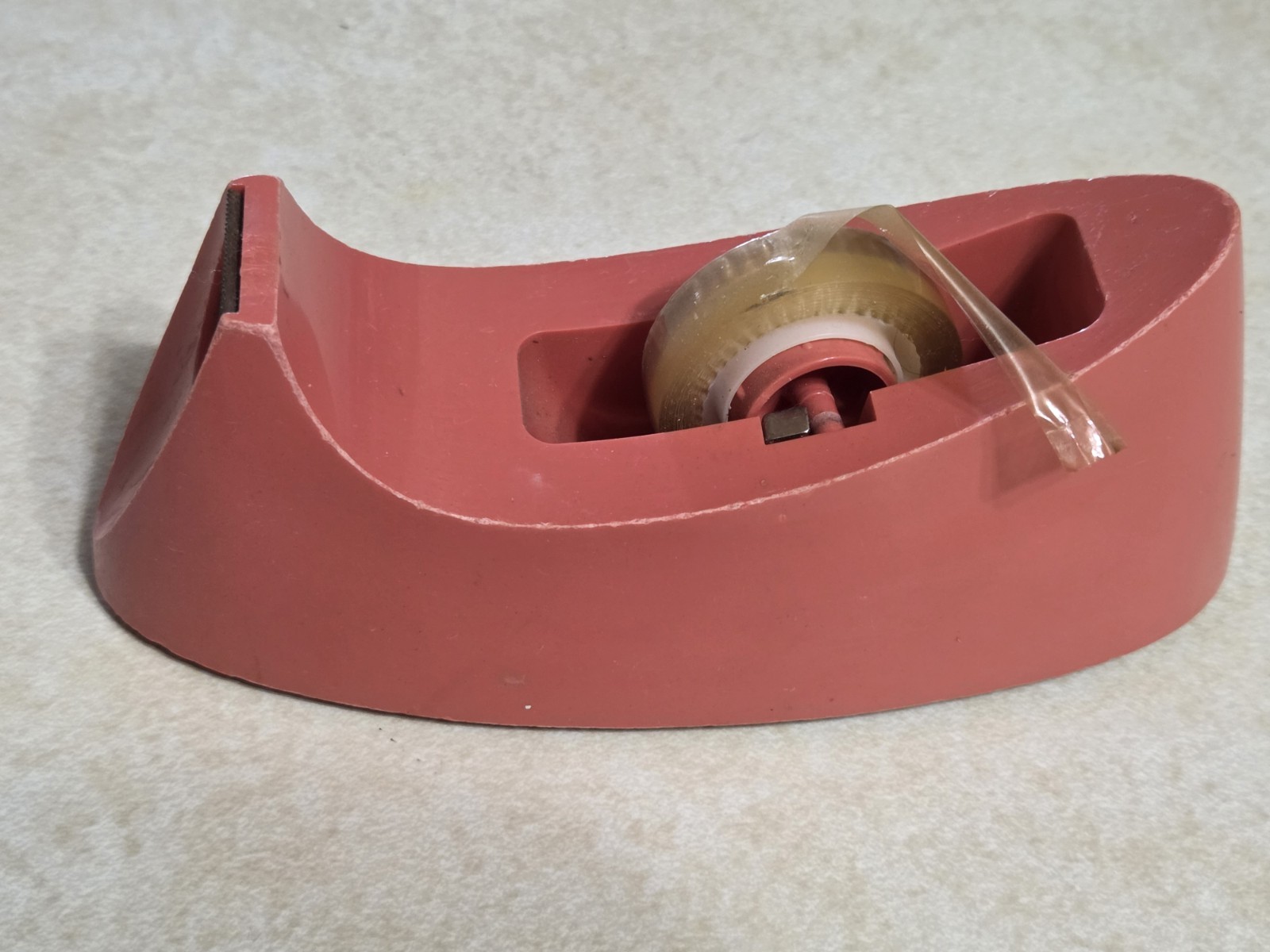 Vintage Scotch C-15 Pink Coral Tape Dispenser 3M Original Label MCM USA 1950s