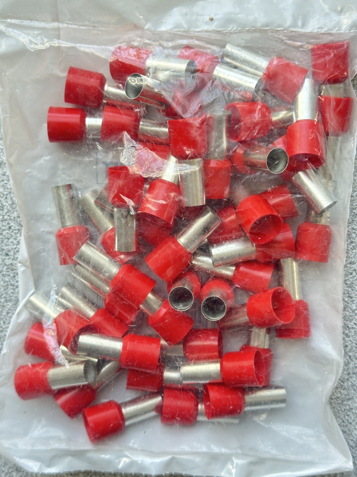 NEW 50 Pack PANDUIT FSD86-16-L Ferrule Red 2 AWG, 16mm Pin Length, lot of 50 pcs