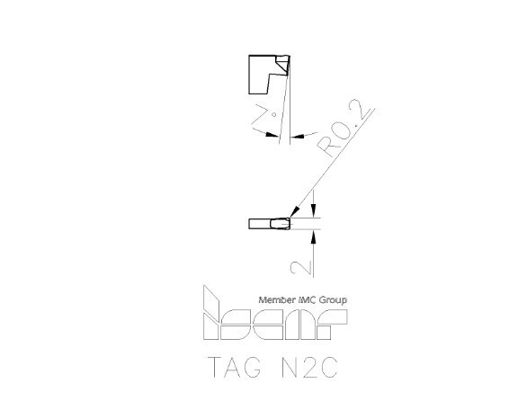 ISCAR Groove-Turn & Parting TAG N2C IC808 MADE IN ISRAEL NEW 10 pcs.