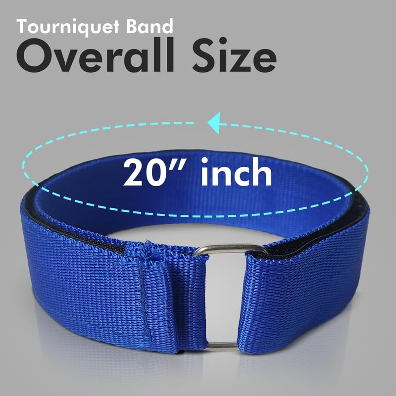 Quick Release Hook & Loop Fastener Tourniquet Band With Welcro 20 Inch Size 2 Pc