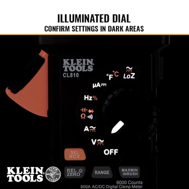 Klein Tools CL810 600A AC/DC True RMS Auto-Ranging Clamp Meter w/ Worklight-New@