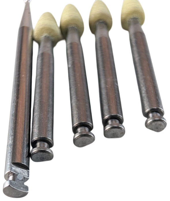 Dental RA Latch-Type Polishing Points, 1 Round Bur Lot 5pc